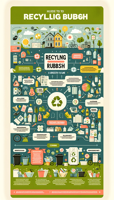 Rubbish Recycling Infographics graphic design photoshop