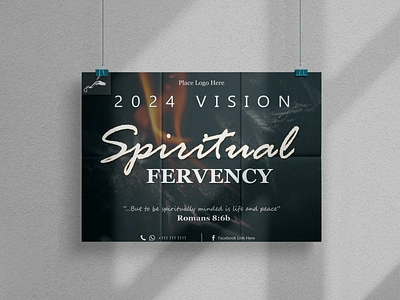 Vision 2024 2024 bible blue charcoal christian church coal fire graphic design poster verse vivion