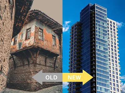 Old vs New design graphic graphic design old vs new photo ui