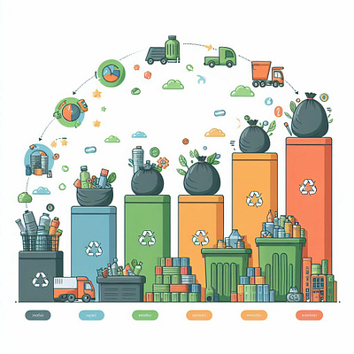 Recycling Rubbish Infographic graphic design photoshop