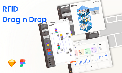 RFID Drag n Drop UI Design 3d animation graphic design ui