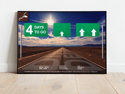 Road to Revival - The Countdown arrows banner bare brown christian church clouds conference countdown days desert design graphic design highway illustration poster road sign sun