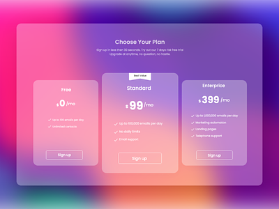 Pricing Plan design landing page design pricing plan pricingelements ui uidesign ux uxdesign webdesign