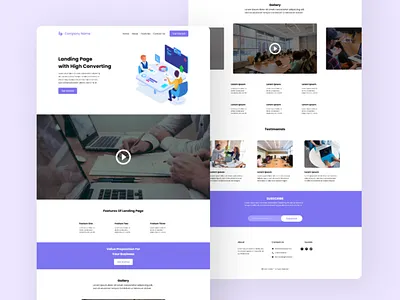 Landing Page Design branding design illustration landing page design logo ui uidesign ux uxdesign webdesign