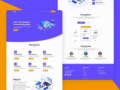 Business Landing Page Design branding design illustration landing page design logo ui uidesign ux uxdesign webdesign