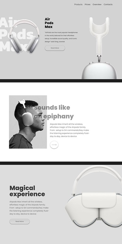 Ecommerce page entry level ui