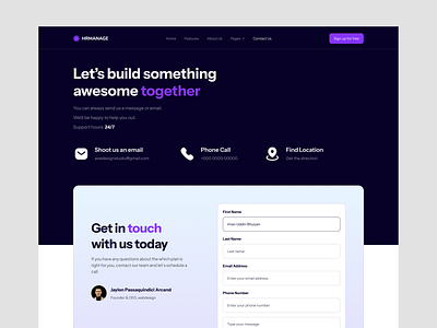 Contact Page UI Design contact contact page contact us design eliteflow landing page ui ui design ui kit uidesign ux web web design web kit web ui webdesign webflow webflow template webpage website