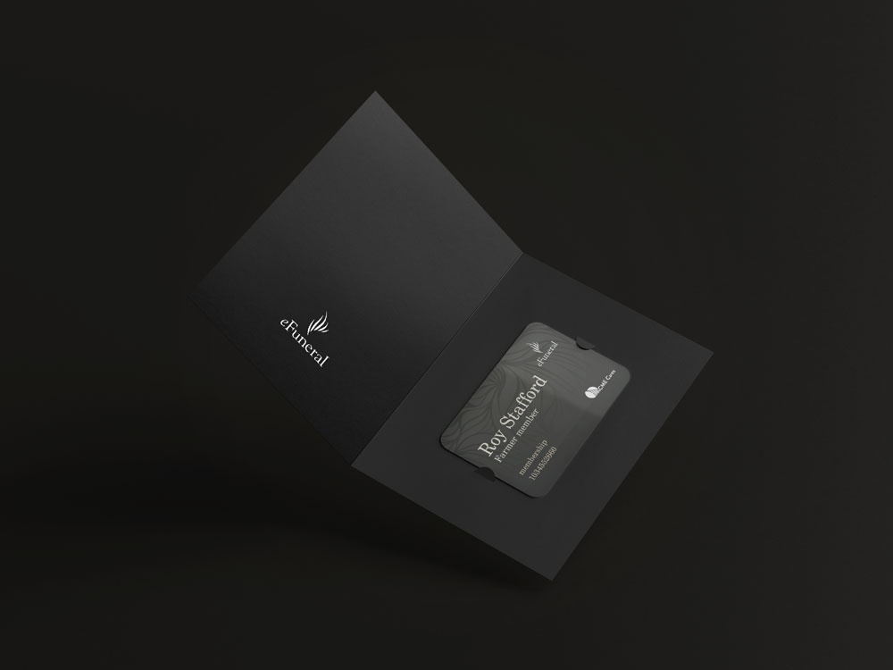 eFuneral Member Card branding card card design design efuneral funeral funeral services graphic design identity illustration logo services vector