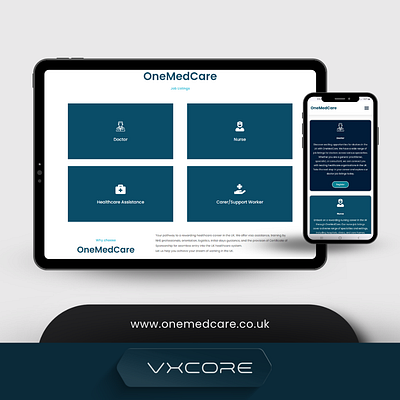 Website for a Medical Agency based on UK branding freelance ui ux vxcore web design wordpress