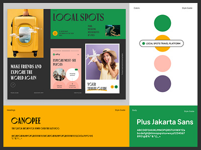 Local Spots Website Style Guide analytics app ui branding cards color scheme design figma graphic design illustration logo styleguide