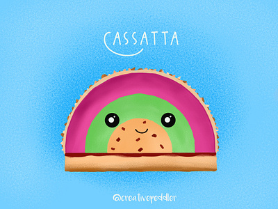Cassatta ice cream - An Indian Classic creativepeddler design digital art dribbble graphic graphic design ice cream illustration minimal vector