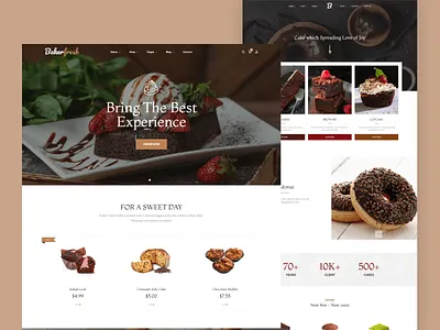 Cake & Bakery Website Template - Bakerfresh shop