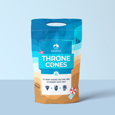 Throne Cones - Coastic Package Design branding coastic cones design graphic design illustration package packaging throne vector visual identity