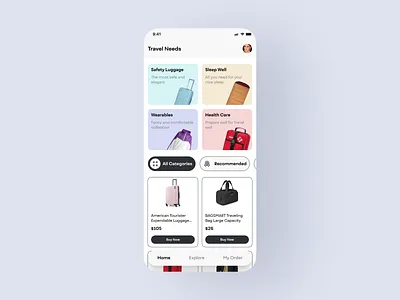Travel Needs App appdesign mobileapp travelapp ui uidesign uiux ux uxdesign