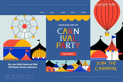 Jugglant – A Vintage Carnival Serif Font jugglant font