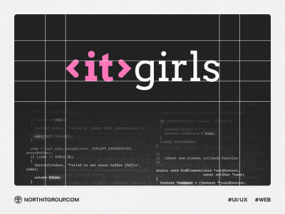 Branding, logotype for the girls' programming school branding design elements girl graphic design it logo programming typography