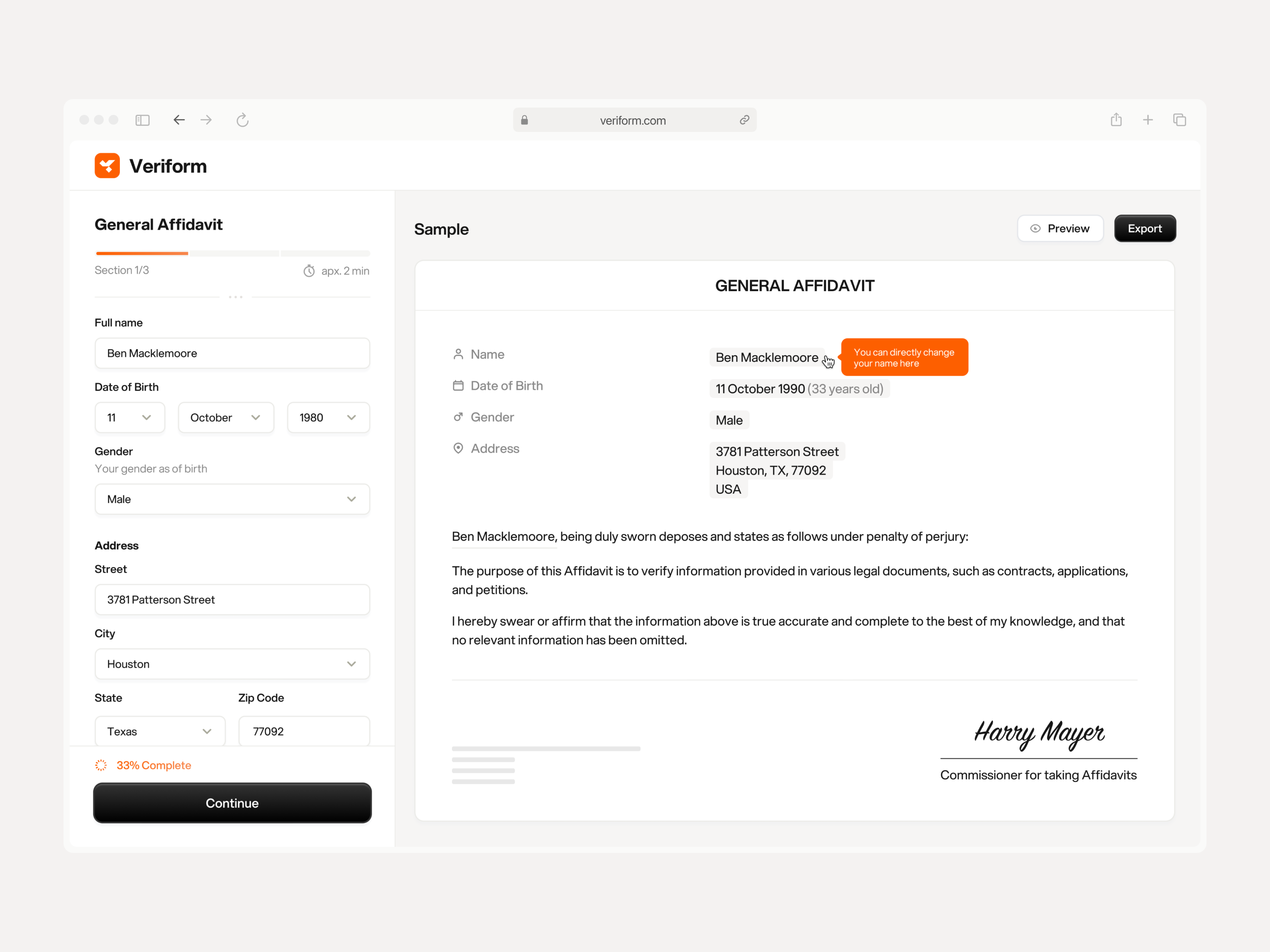 Veriform: Document Creator Platform clean dashboard create document dashboard design document creator document creator platform document web app general affidavit popular product design saas dashboard ui ui design user interface ux web app dashboard