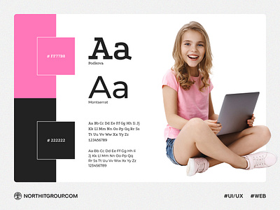 Branding, typography for the girls' programming school branding design elements girls graphic design it logo programming typography