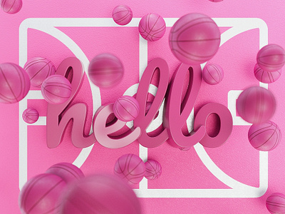 Hello dribble! 3d app brand identity branding design dribbble graphic design hello illustration logo logo design pink product design studio typography ui user interface ux web web design