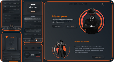 Online Mafia Game darkmode design desktop game mobile neumorphism product ui ux