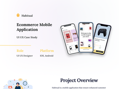 E-commerce Application ( Habitual ) animation appdesign application branding ecommerce figma inexperience logo ui uidesign uiux userresarch