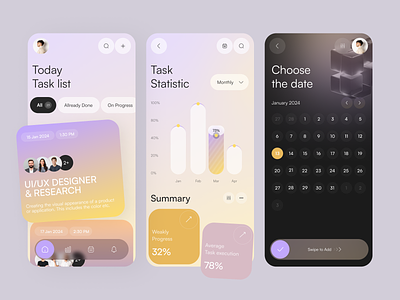 Task Managment App #Exploration app app interface app ui designer managment mobile app notion organize product design productivity project management saas task list task managment task managment app team manager to do list tracking ui ux work list