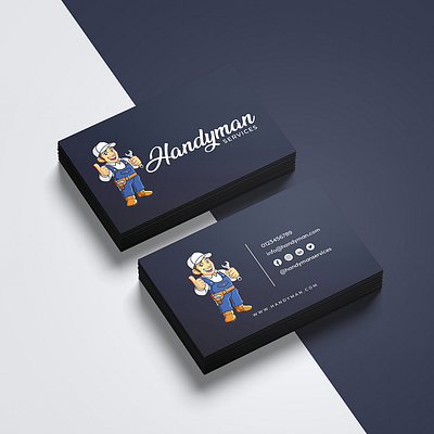 Business Card Design | Handyman Services business card design business card printing business card size business cards card design digital graphic design handiman services modern online stationary template typography visual