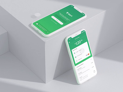 Karri Submit Payment animation app brand clay clean device finance green illustration isoflow karri mobile mobile app mockup product design success ui ux video wallet