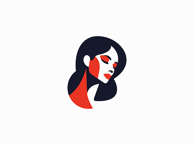 Beautiful Woman Logo beautiful beauty branding design emblem face fashion geometric girl icon identity illustration lady logo mark modern portrait symbol vector woman