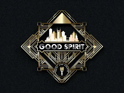 Good Spirit Art art deco branding graphic design logo