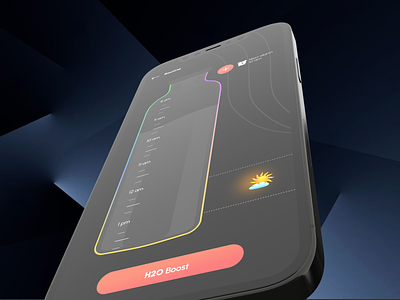 Product UI app dark interface dark mode dark theme dark ui dark ui design drink water hydrate minimal dark theme minimal dark theme ui mobile app product app product ui water water drinking water drinking mobile app water product app