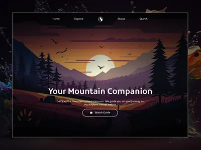 Mountain Hike Landing Page hike hiking landing page mountain mountain hike mountain hike landing page mountain hiking landing page mountain hiking ui design mountain landing page vector vector mountain