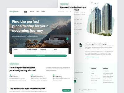 Booking Hotel Landing Page design graphic design hotel landing page ui website