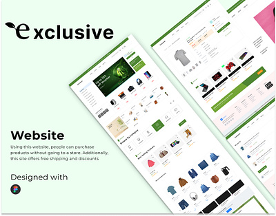 E-Commerce Website Design branding e commerce figma full page graphic design landing page ui uiux ux web web design website