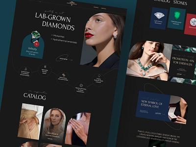 Diamond Essence | Lab-Grown Diamonds | Website blue diamonds e commerce e commerce jewerly elegance elegance website fashion gold green home page inspiring jewerly jewerly online store minimalism red redesign silver jewerly trends 2024 typography web design