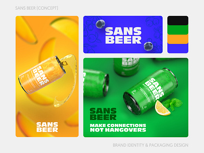 Sans Beer - Branding & Packaging beer branding design drink flat graphic design illustration india logo minimalism packaging