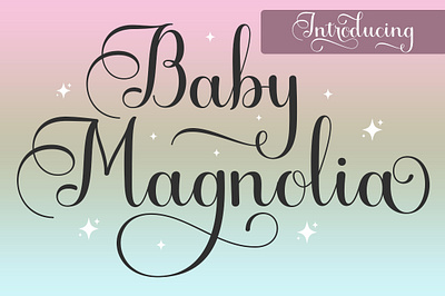 Baby Magnolia 3d animation branding font script graphic design logo motion graphics ui
