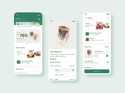 Order Coffee Pages Mobile app coffee figma light order transaction ui ux visual