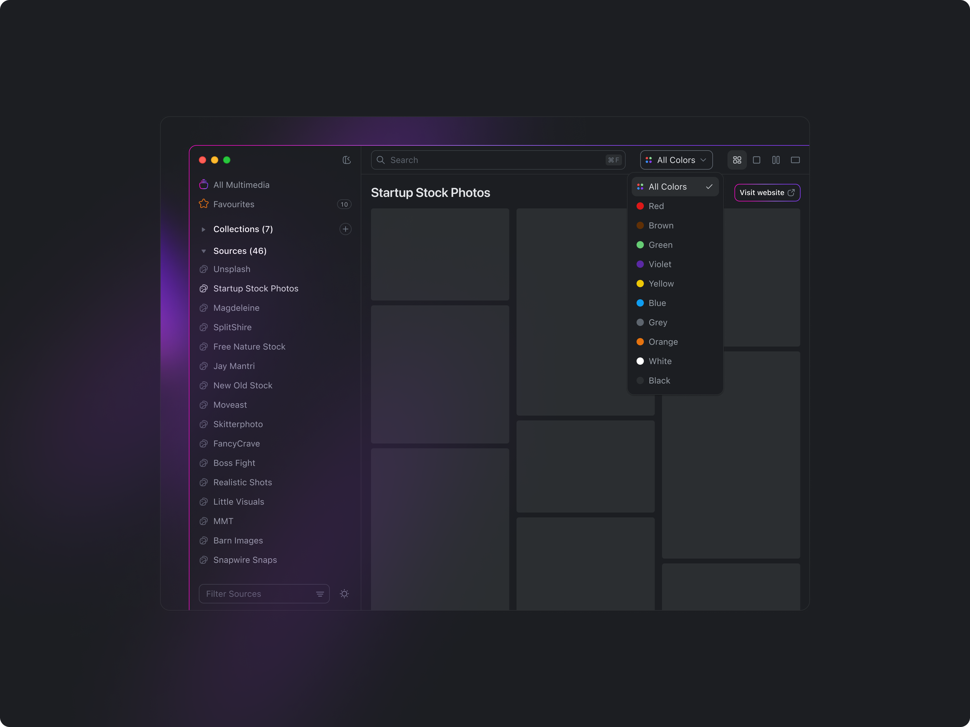 macOS App ・Selector of color app color dark light macos productdesign selectors ui ukraine uxui