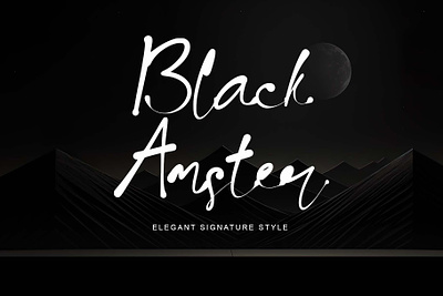 Black Amster beautiful branding design font font design graphic design handwritten illustration logo signature spring summer ui