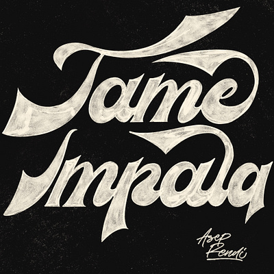 Tame Impala Lettering bold branding font graphic design handdraw handlettering lettering logo logotype psy psychedelic psychedelictype retro script sketch typography