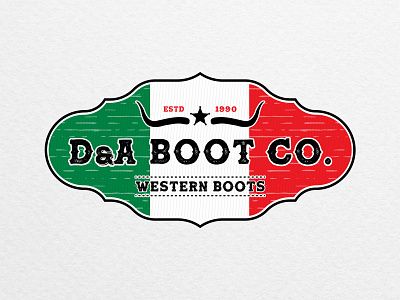 D&A Boot Co. adventure adventure logo drawing graphic design graphic designer illustration illustration artist illustration design logo logo design logo designer logo maker logos patch patch work ranch ranch logo rodeo logo sketch western wear