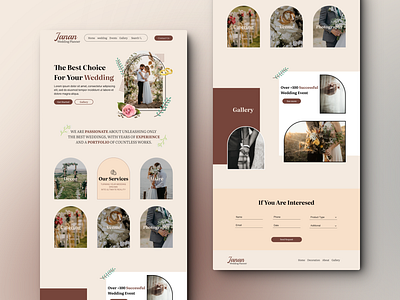 Website UI Design For The Wedding Planner uidesign web design wedding planner