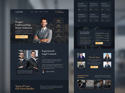 Legal Eagles // Website branding clean design figma law firm lawyers legal cases minimal ui ux