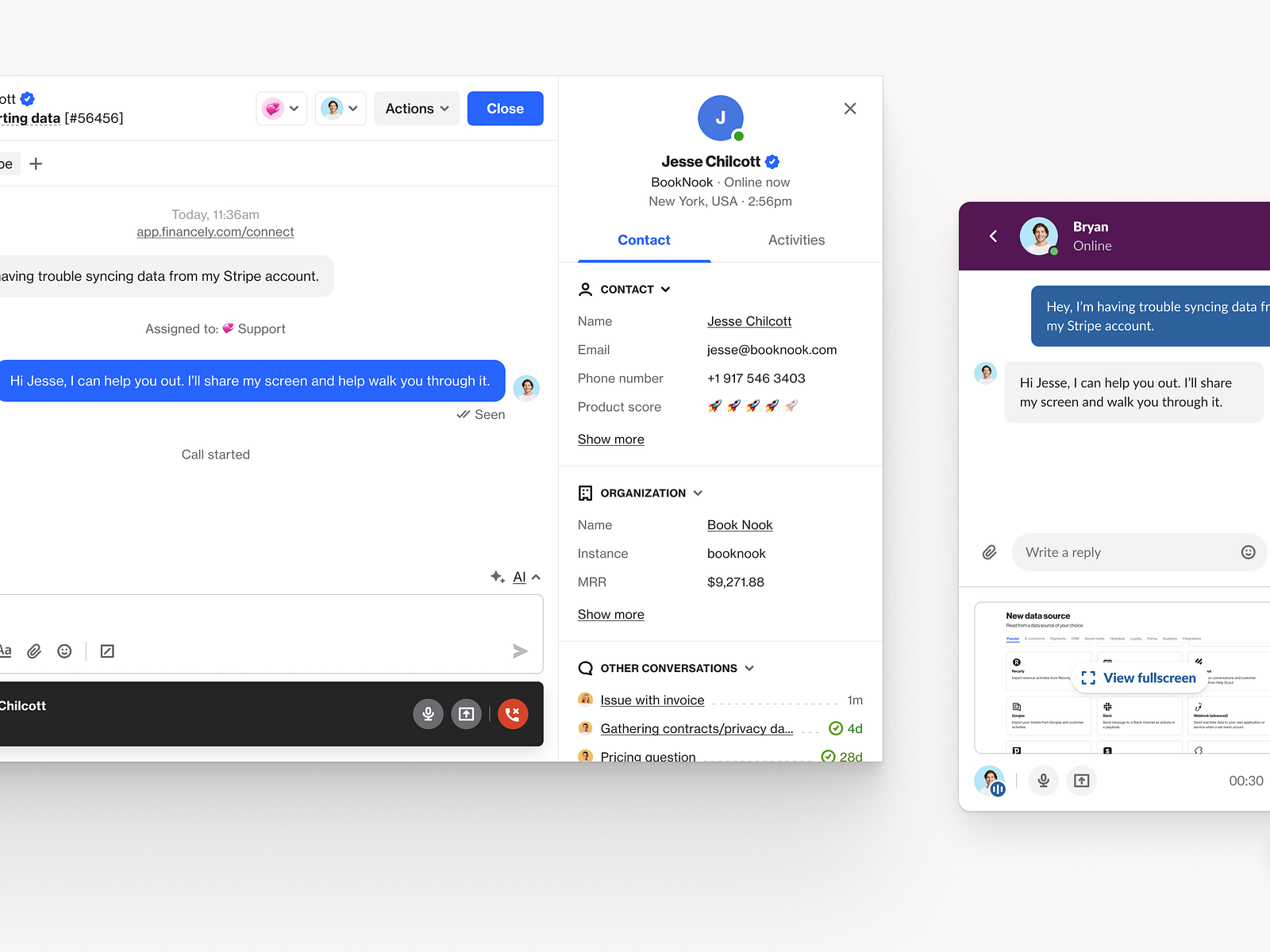 Screen sharing & voice calling by Christian Verlaan for Ortto on Dribbble