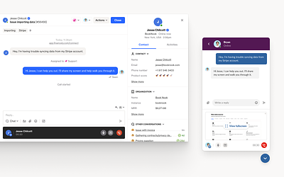 Screen sharing & voice calling calls chat product screen sharing ui