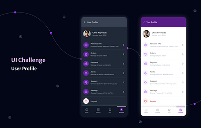 User Profile | Daily UI Challenge 100dayuichallenge dailyui dark mode figma light mode ui design user interface user profile