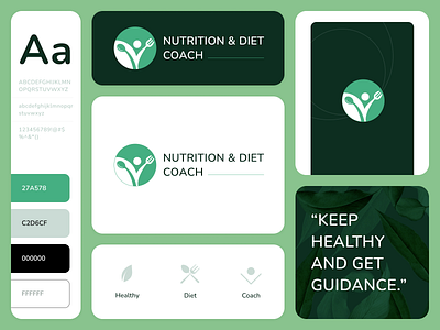 Nutrition & Diet Coach Logo branding cleanliving creativedesign designinspiration dietplan environmental graphic design healthcoach healthyliving logo logodesign natural nutritionadvice typography wellnessbranding