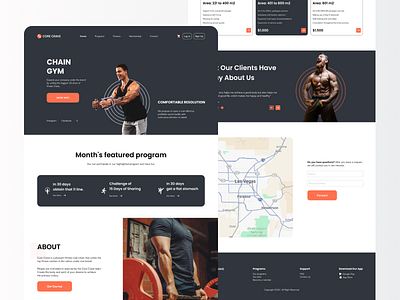 Landing Page - Core Crave | Fitness Web Platform appealing branding clear concise efficient fitness graphic design healthy food recipes inspirational design online community platform responsive training program ui userfriendly visual webdesign