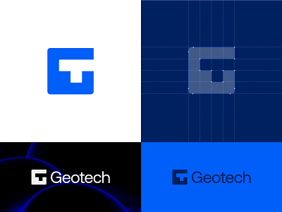 Geotech branding design ecommerce fintech g gt icon lettering logo logo designer negative spce symbol t tech vector